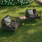 Modway Northlake 3-Piece Outdoor Patio Teak Wood Furniture Set with Armchair and Side Table