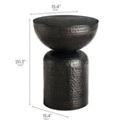Modway Mella Metal Hammered Side Table