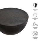 Modway Mella 32 Inch Metal Hammered Coffee Table