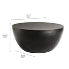 Modway Mella 32 Inch Metal Hammered Coffee Table