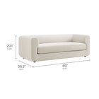 Modway Leif 89" Performance Velvet Upholstered Sofa