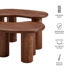 Modway Hackney Mango Wood Nesting Coffee Table Set