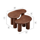 Modway Hackney Mango Wood Nesting Coffee Table Set