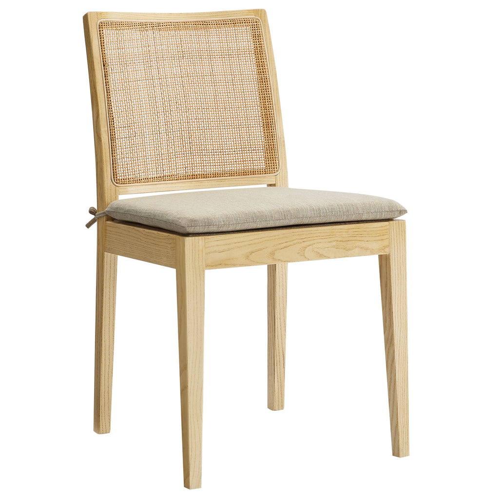Modway Ovard Wood and Rattan Dining Chair  