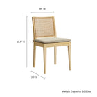 Modway Ovard Wood and Rattan Dining Chair