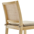 Modway Ovard Wood and Rattan Bar Stool