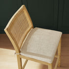 Modway Ovard Wood and Rattan Bar Stool