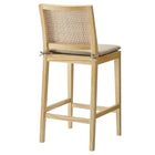 Modway Ovard Wood and Rattan Counter Stool