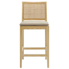 Modway Ovard Wood and Rattan Counter Stool