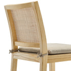 Modway Ovard Wood and Rattan Counter Stool