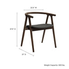 Modway Henry Vegan Leather and Wood Dining Chair