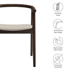 Modway Henry Vegan Leather and Wood Dining Chair