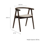 Modway Henry Vegan Leather and Wood Dining Chair