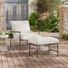 Modway Raya Outdoor Patio Boucle Lounge Chair and Ottoman