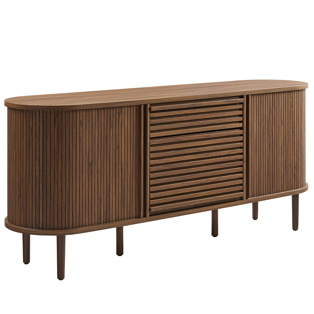 Modway Harlan 67" Fluted Oval Sideboard Cabinet  