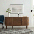 Modway Harlan 67" Fluted Oval Sideboard Cabinet