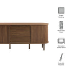 Modway Harlan 67" Fluted Oval Sideboard Cabinet