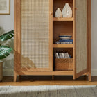 Modway Calista 79" Tall Wide Rattan Arched Storage Cabinet