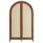 Modway Calista 79" Tall Wide Rattan Arched Storage Cabinet