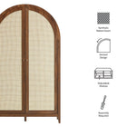 Modway Calista 79" Tall Wide Rattan Arched Storage Cabinet