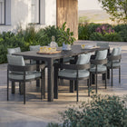 Modway Tahoe 9-Piece Outdoor Patio Aluminum Dining Set With Extendable Table