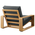 Modway Lirienne Outdoor Patio Aluminum Faux Wood Armchairs Set of 2
