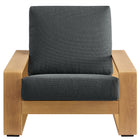 Modway Lirienne Outdoor Patio Aluminum Faux Wood Armchairs Set of 2
