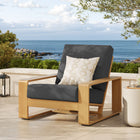 Modway Lirienne Outdoor Patio Aluminum Faux Wood Armchair