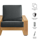 Modway Lirienne Outdoor Patio Aluminum Faux Wood Armchair