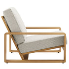 Modway Lirienne Outdoor Patio Aluminum Faux Wood Armchairs Set of 2