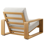 Modway Lirienne Outdoor Patio Aluminum Faux Wood Armchairs Set of 2