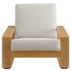 Modway Lirienne Outdoor Patio Aluminum Faux Wood Armchairs Set of 2