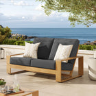 Modway Lirienne Outdoor Patio Aluminum Faux Wood Loveseat