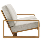 Modway Lirienne Outdoor Patio Aluminum Faux Wood Loveseat