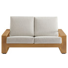 Modway Lirienne Outdoor Patio Aluminum Faux Wood Loveseat