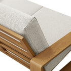 Modway Lirienne Outdoor Patio Aluminum Faux Wood Loveseat