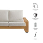 Modway Lirienne Outdoor Patio Aluminum Faux Wood Loveseat