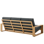 Modway Lirienne Outdoor Patio Aluminum Faux Wood Sofa