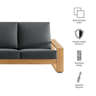Modway Lirienne Outdoor Patio Aluminum Faux Wood Sofa