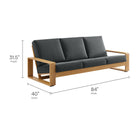 Modway Lirienne Outdoor Patio Aluminum Faux Wood Sofa