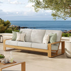 Modway Lirienne Outdoor Patio Aluminum Faux Wood Sofa
