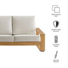 Modway Lirienne Outdoor Patio Aluminum Faux Wood Sofa