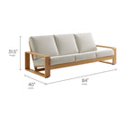 Modway Lirienne Outdoor Patio Aluminum Faux Wood Sofa