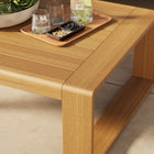 Modway Lirienne Outdoor Patio Aluminum Faux Wood Coffee Table