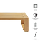 Modway Lirienne Outdoor Patio Aluminum Faux Wood Coffee Table