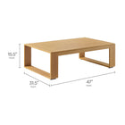 Modway Lirienne 2-Piece Outdoor Patio Aluminum Faux Wood Furniture Set