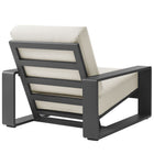 Modway Lirienne Outdoor Patio Aluminum Faux Wood Armchairs Set of 2