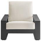 Modway Lirienne Outdoor Patio Aluminum Faux Wood Armchairs Set of 2