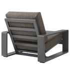 Modway Lirienne Outdoor Patio Aluminum Faux Wood Armchairs Set of 2