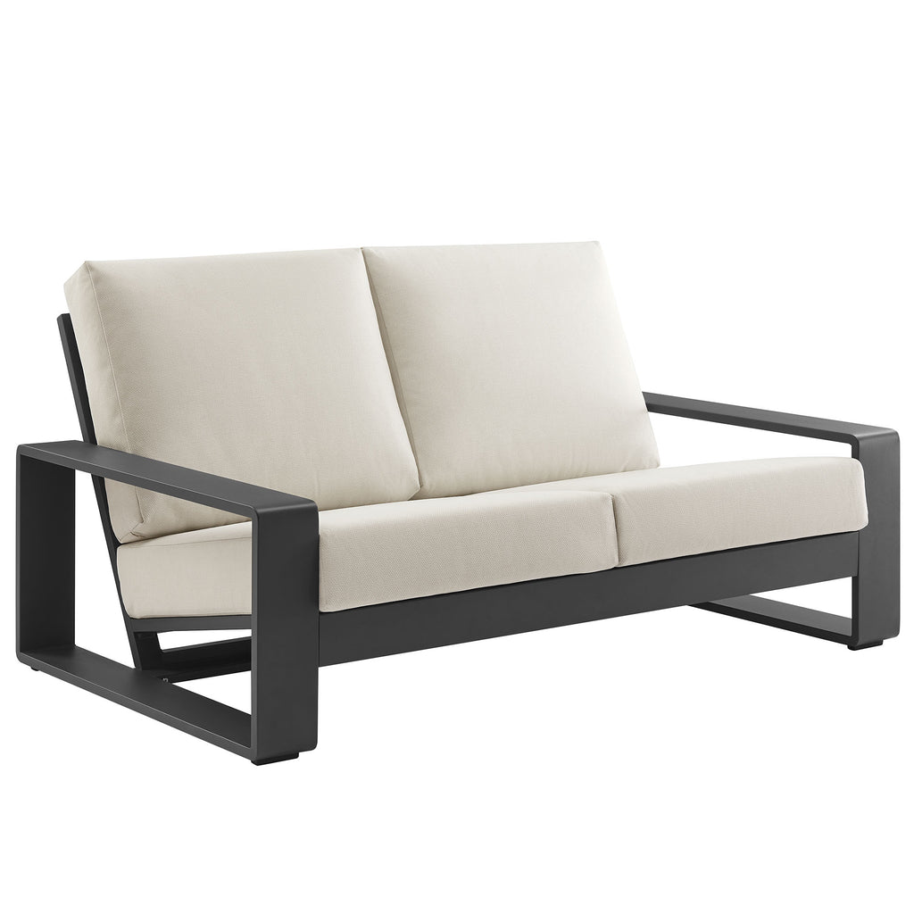 Modway Lirienne Outdoor Patio Aluminum Loveseat  